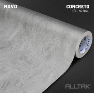 ADESIVO DECORATIVO CONCRETO Vinil 0,010mm - Auto adesivo Sob medida - PADRÃO Impressão Digital Gloss - Matte Rolo de 1,22 cm x 1,00 cm Imagens meramente ilustrativas