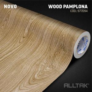 ADESIVO DECORATIVO MADEIRADO WOOD PAMPLONA Vinil 0,010mm - Auto adesivo Sob medida - PADRÃO Impressão Digital Gloss - Matte Rolo de 1,22 cm x 1,00 cm Imagens meramente ilustrativas