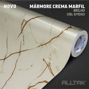 ADESIVO DECORATIVO MÁRMORE CREMA MARFIL BRILHO Vinil 0,010mm - Auto adesivo Sob medida - PADRÃO Impressão Digital Gloss - Matte Rolo de 1,22 cm x 1,00 cm Imagens meramente ilustrativas