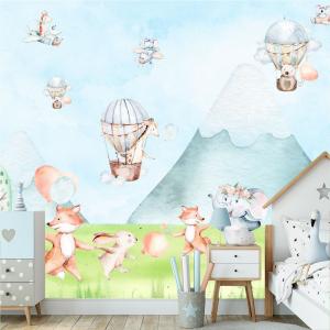 PAPEL DE PAREDE INFANTIL BALLON BABY 03 Vinil 0,010mm - Auto adesivo Sob medida - PADRÃO Impressão Digital Fosco - Liso Dividimos em rolos de 40 a 60 cm Imagens meramente ilustrativas