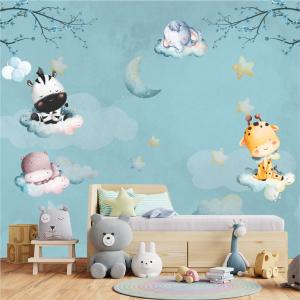 PAPEL DE PAREDE INFANTIL SKY BABY Vinil 0,010mm - Auto adesivo Sob medida - PADRÃO Impressão Digital Fosco - Liso Dividimos em rolos de 40 a 60 cm Imagens meramente ilustrativas